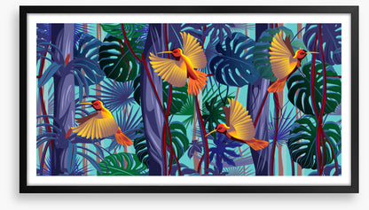 Hummingbirds on the vine