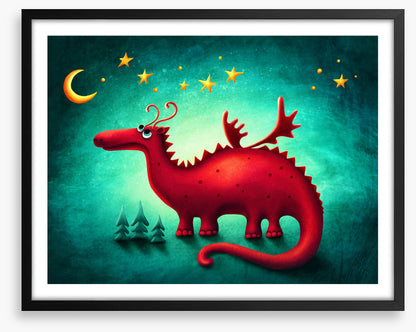 Red dragon moonlight