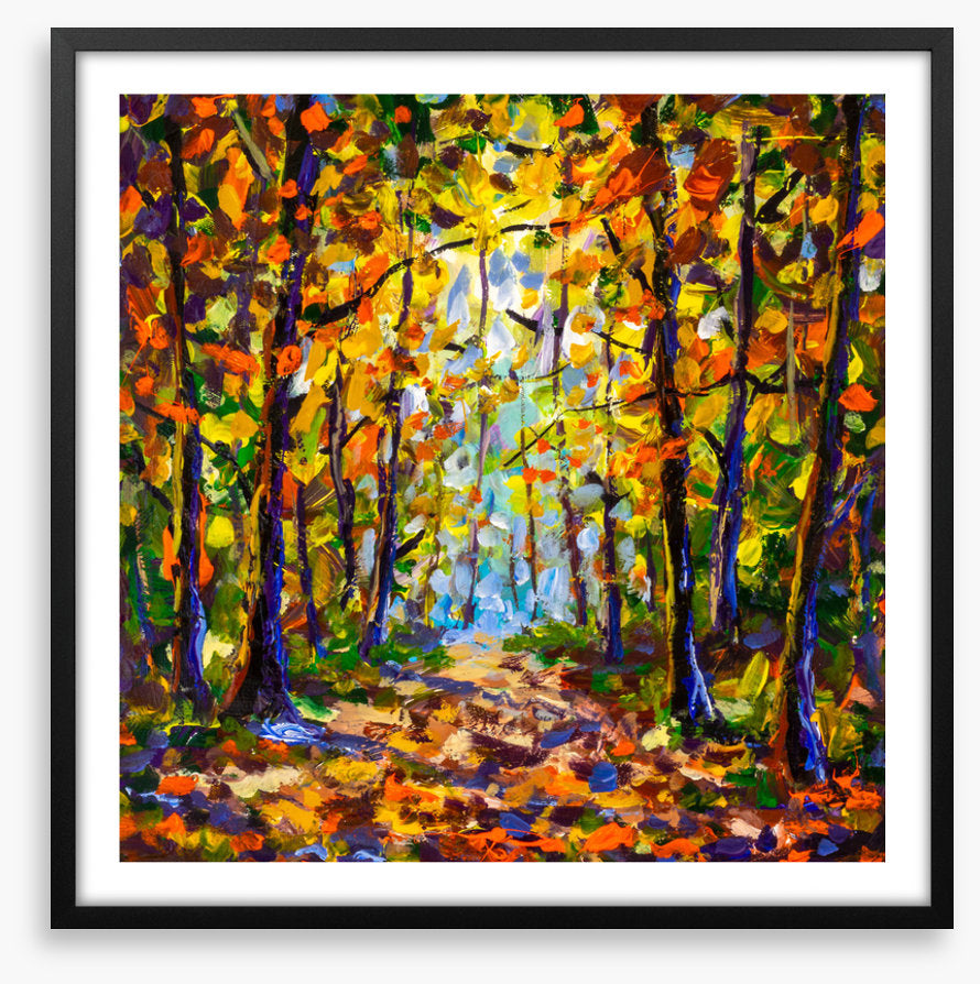 Autumn leaf tunnel