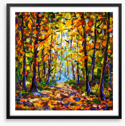 Autumn leaf tunnel