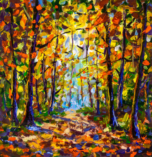 Autumn leaf tunnel
