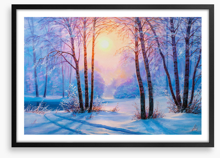 Blue winter sunrise