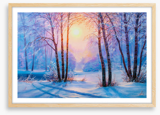 Blue winter sunrise