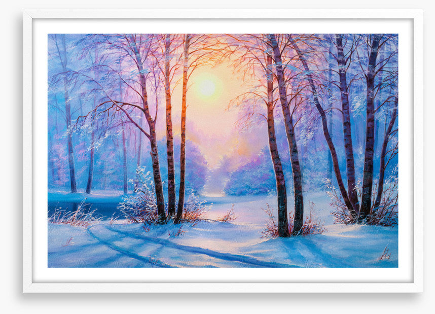 Blue winter sunrise
