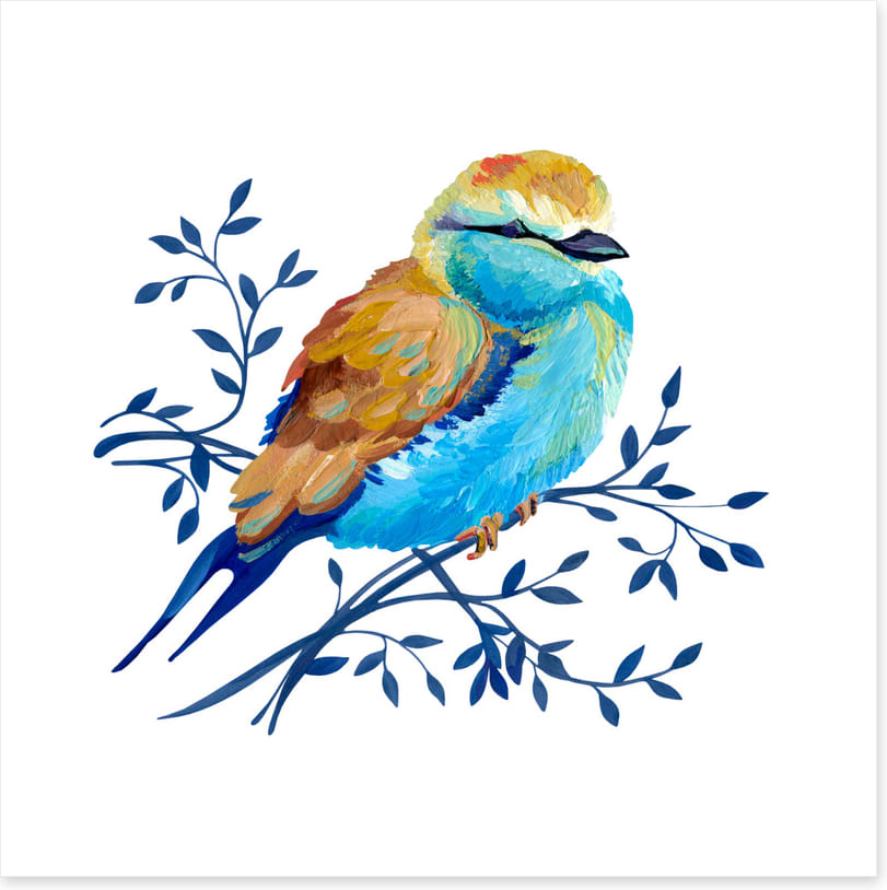Blue branch perch I