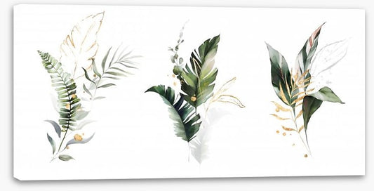 Gilded leaf trio