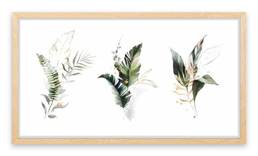 Gilded leaf trio