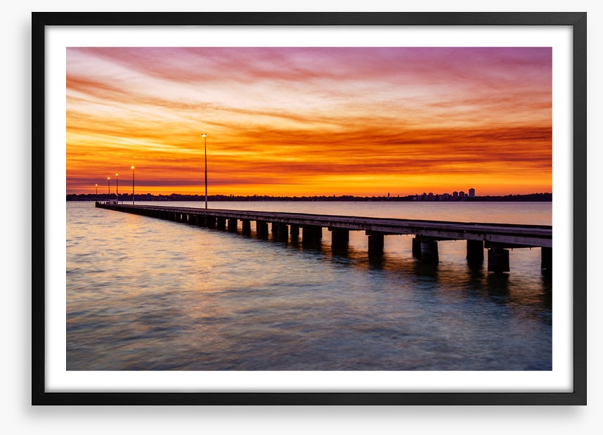 Sunset sky jetty