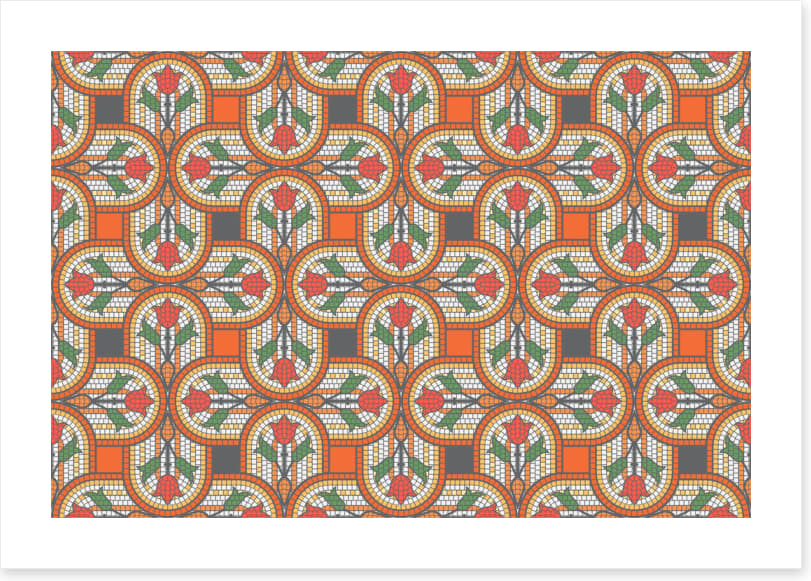 Orange tulip mosaic