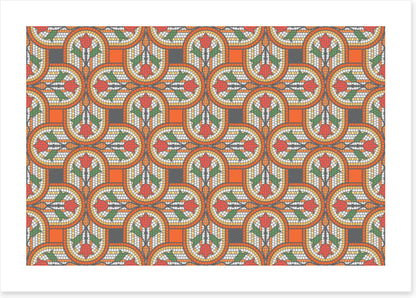 Orange tulip mosaic