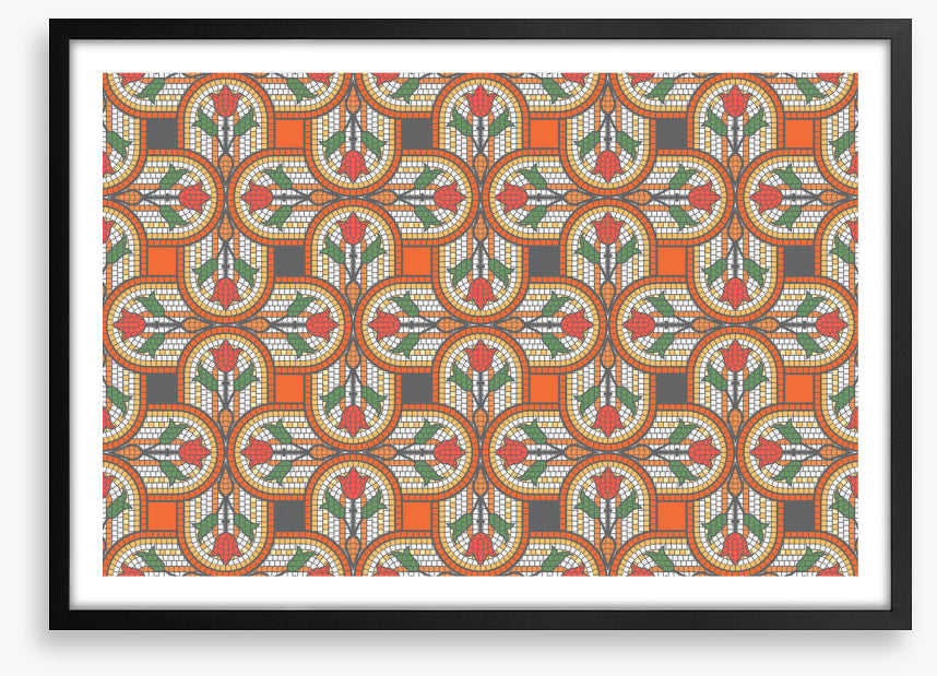 Orange tulip mosaic