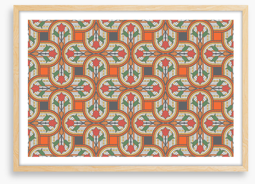 Orange tulip mosaic