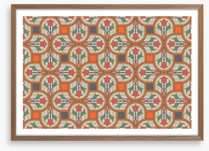 Orange tulip mosaic