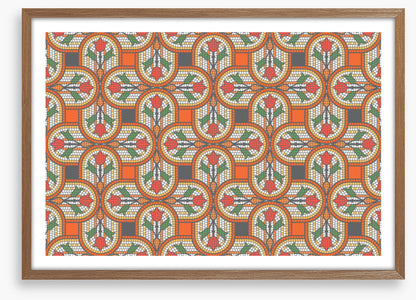 Orange tulip mosaic