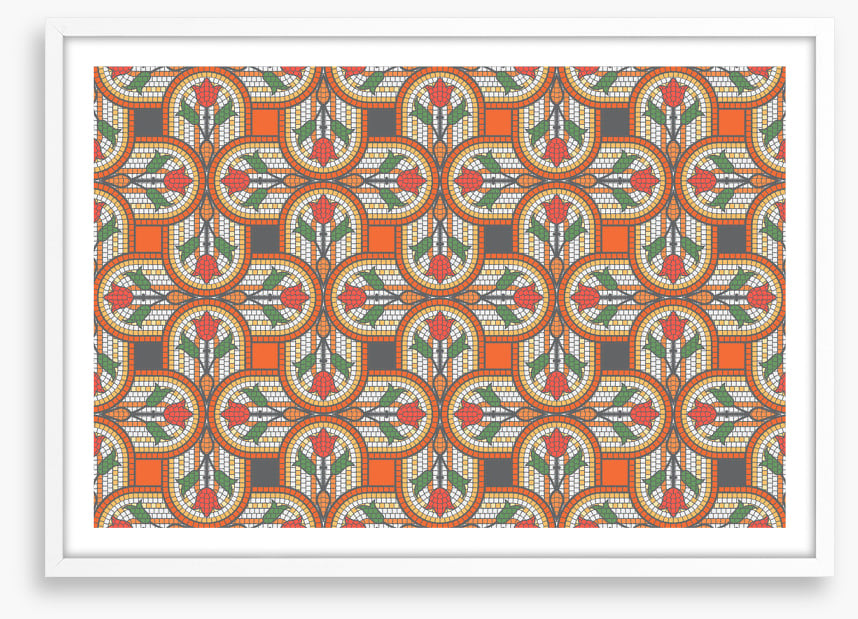 Orange tulip mosaic