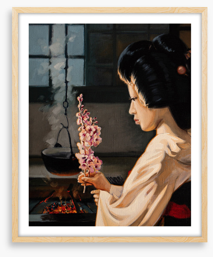 Ikebana by the fire