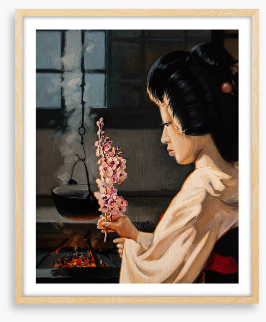 Ikebana by the fire
