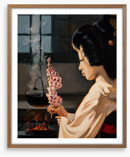 Ikebana by the fire