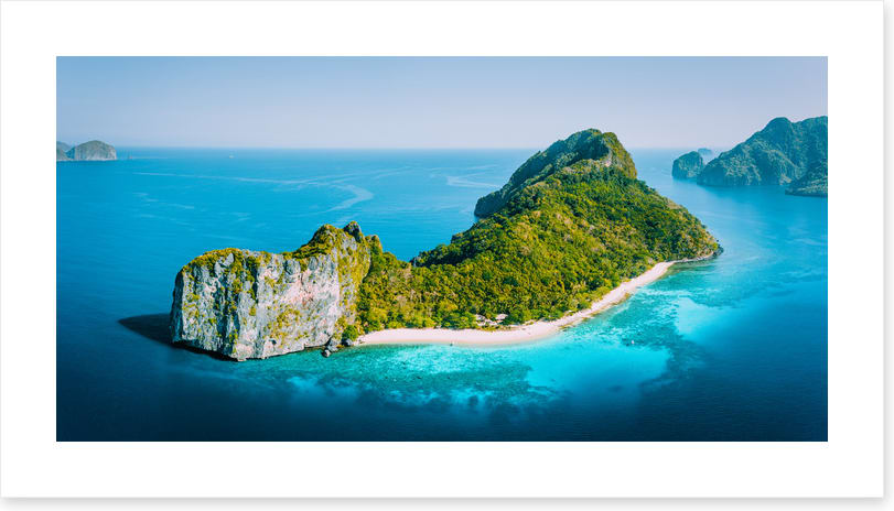 Above helicopter island