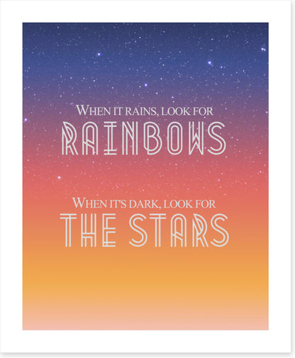 Look for rainbows