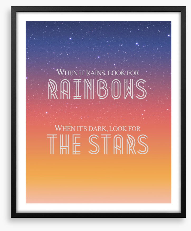Look for rainbows