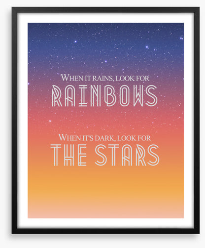 Look for rainbows