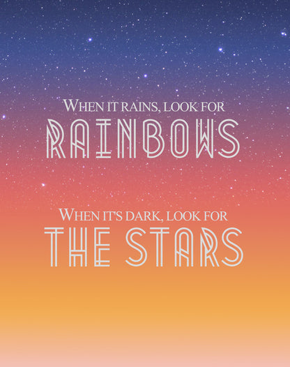 Look for rainbows