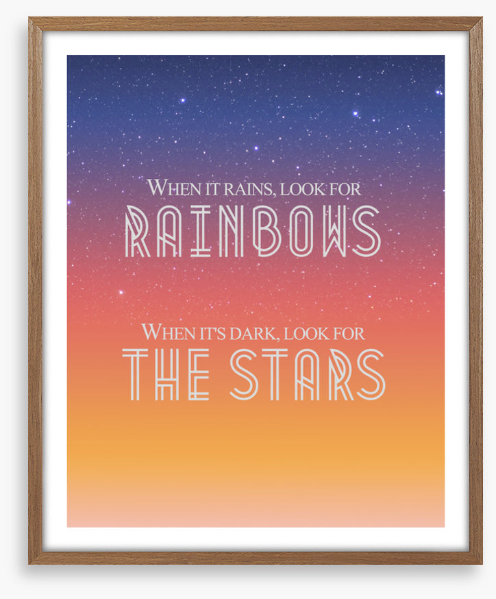 Look for rainbows
