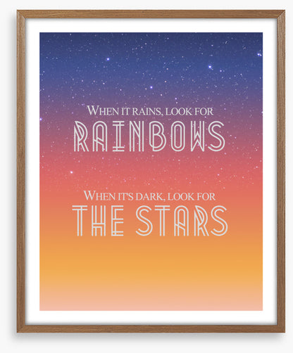 Look for rainbows