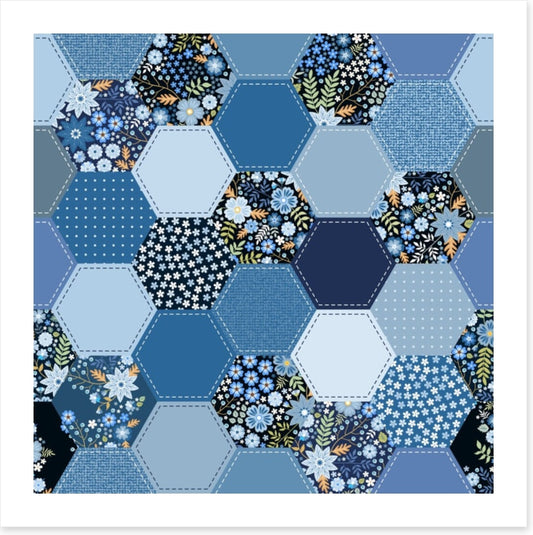 Ditsy denim patchwork