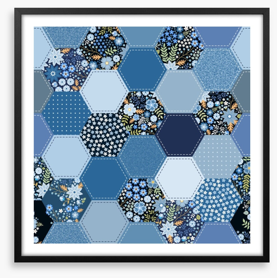 Ditsy denim patchwork