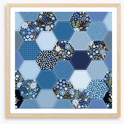Ditsy denim patchwork