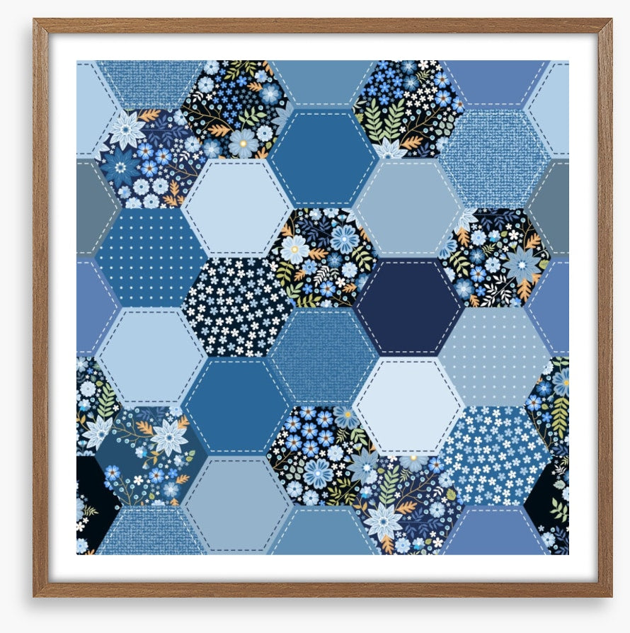 Ditsy denim patchwork