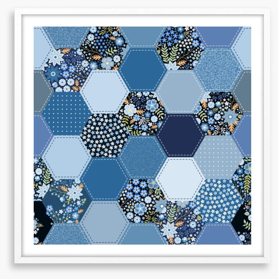Ditsy denim patchwork