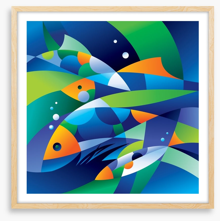 Colourful fishes in the depths