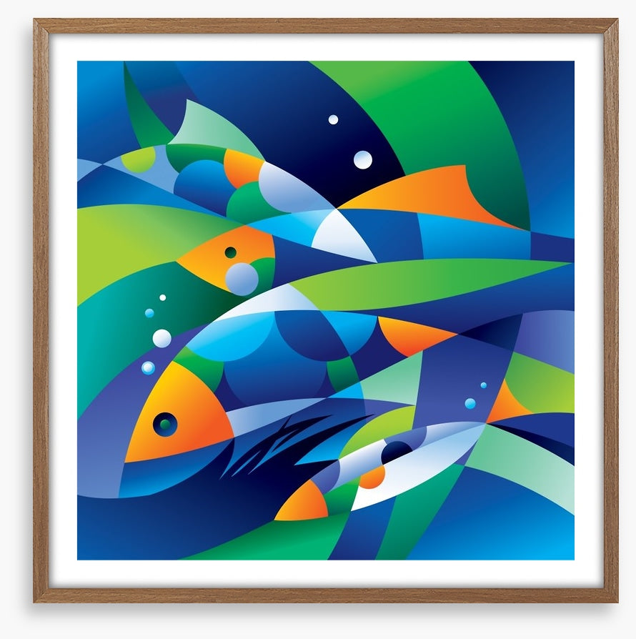 Colourful fishes in the depths