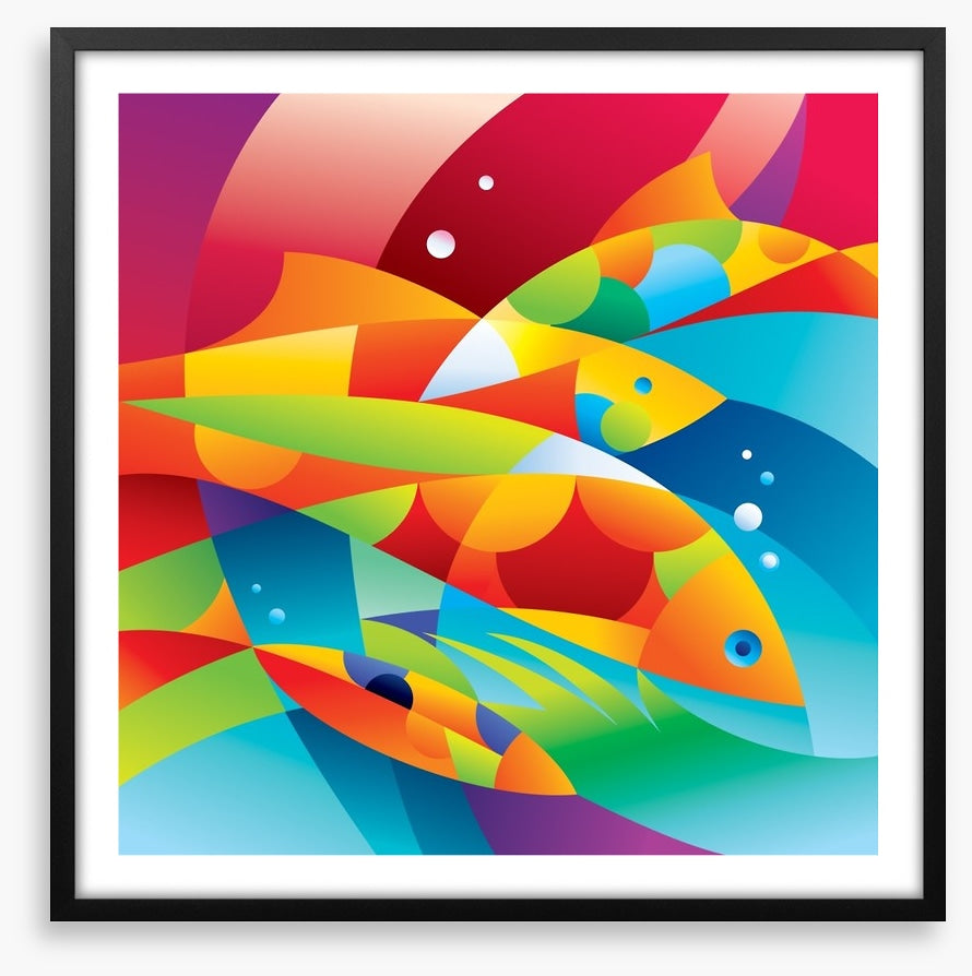 Colourful fishes in the coral