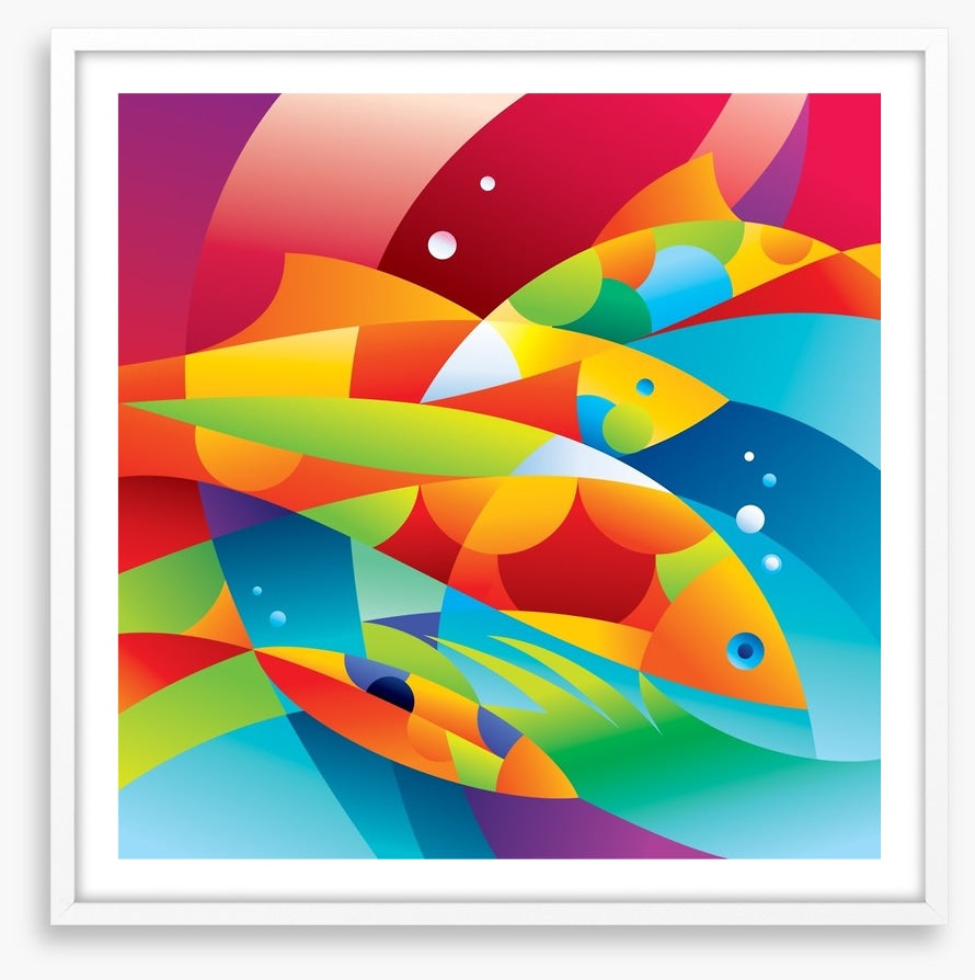 Colourful fishes in the coral