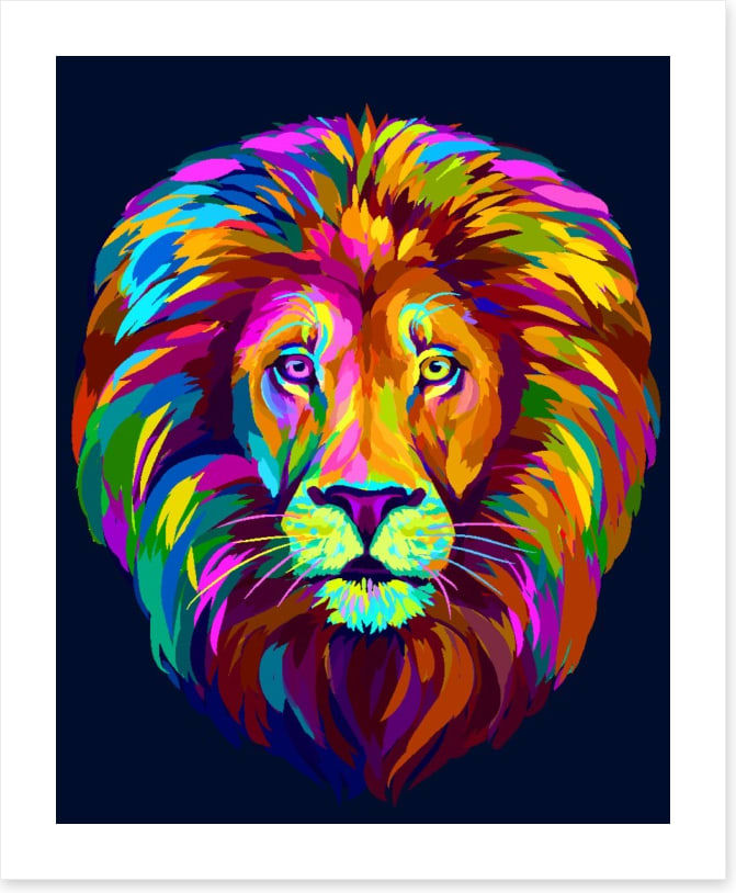 Neon lion