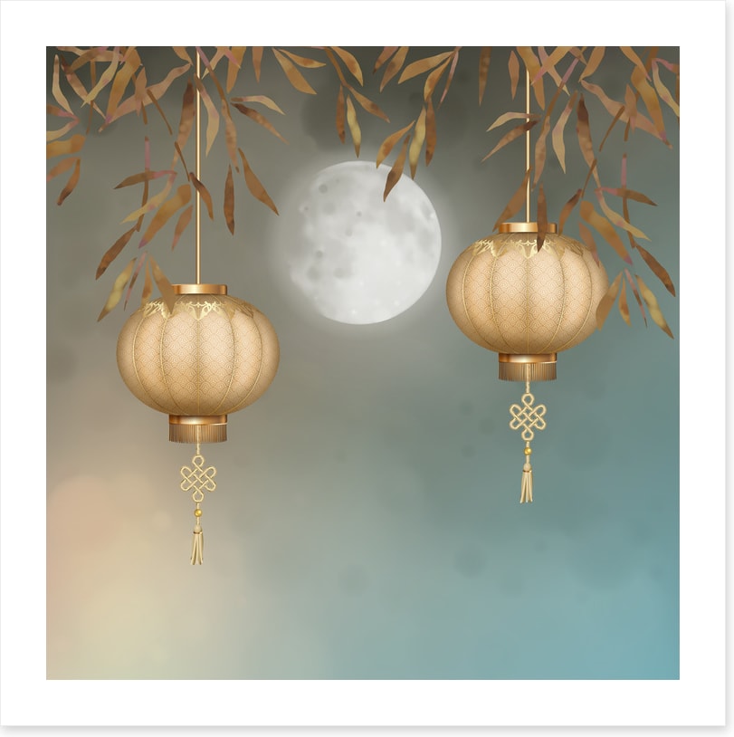 Paper lantern moonlight