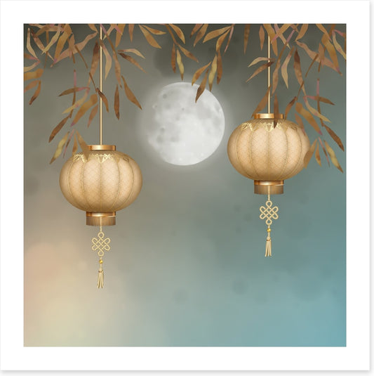 Paper lantern moonlight