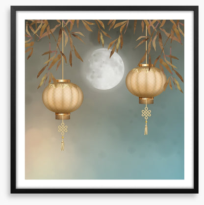 Paper lantern moonlight