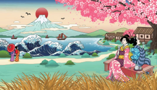 Under the cherry blossom