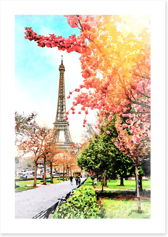 Eiffel Tower sunlight