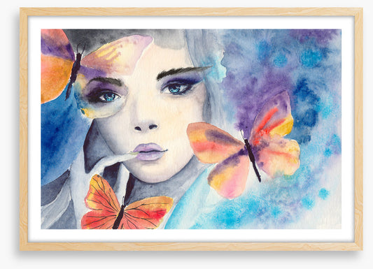 Blue eyes and butterflies