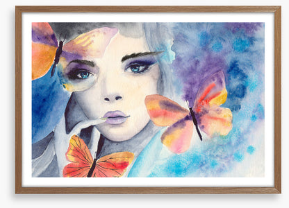 Blue eyes and butterflies