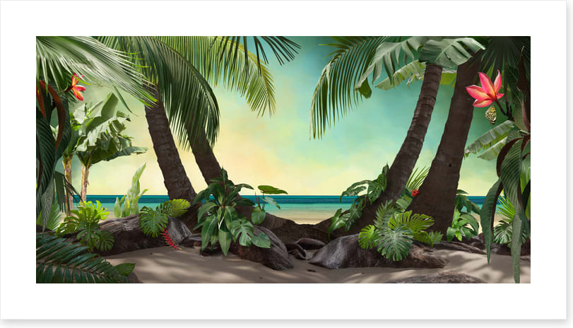 Tropical beach lagoon