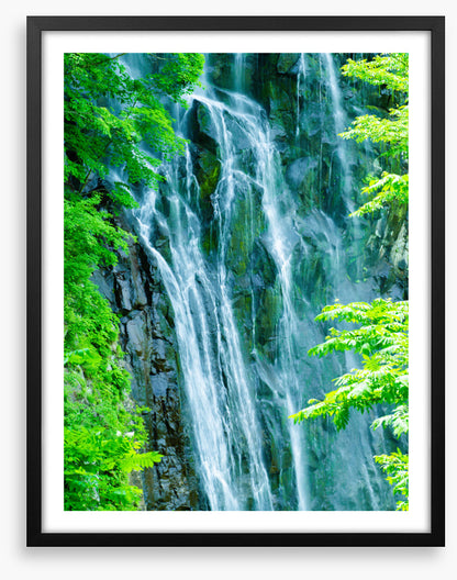Rock wall waterfall
