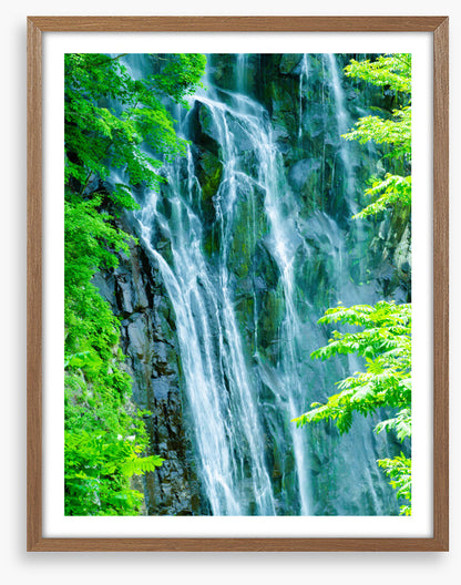 Rock wall waterfall