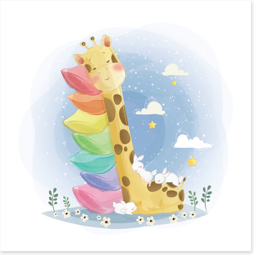 Sleeping giraffe